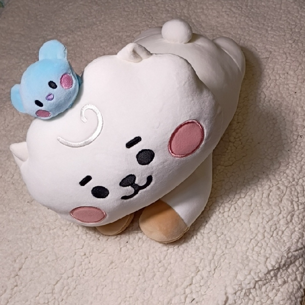 BT21 Charming White and Pink Stuffed Animal with Blue Accent